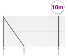 Suvirintas vielinis tvoras su smailiais galais 10 x 1,6 m Pilka