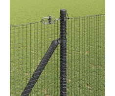 Suvirintas vielinis tvoras su smailiais galais 10 x 1,6 m Pilka