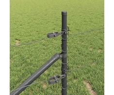 Hexagonal Fence with Post 100 x 0,8 m PVC dengtas plienas Pilka