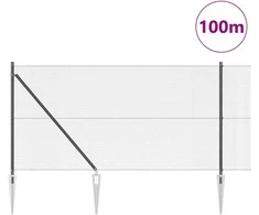 Suvirintas vielinis tvoras su smailiais galais 100 x 1 m Pilka