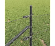 Hexagonal Fence with Post 25 x 1 m PVC dengtas plienas Pilka