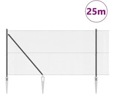 Suvirintas vielinis tvoras su smailiais galais 25 x 1,2 m Pilka