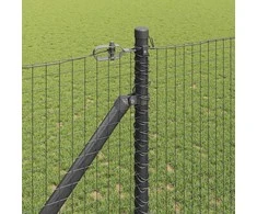 Suvirintas vielinis tvoras su smailiais galais 25 x 1,2 m Pilka