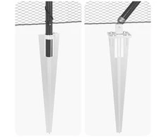 Hexagonal Fence with Post 25 x 1,6 m PVC dengtas plienas Pilka