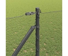 Hexagonal Fence with Post 50 x 1,2 m PVC dengtas plienas Pilka