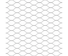 Hexagonal Fence with Post 50 x 1,2 m PVC dengtas plienas Pilka