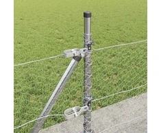 Šešiakampė tvora su betono pagrindu 10 x 0,5 m Sidabrinė