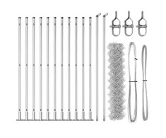 Tvorelės stulpas Sidabro 25 x 0,8 m (60 x 60 mm tinklas)