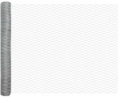 Hexagonal Fence with Post 25 x 1,2 m Galvanizuotas plienas