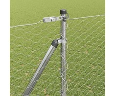 Hexagonal Fence with Post 25 x 1,6 m Galvanizuotas plienas