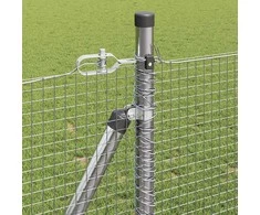 Suvirinta vielos tvora su betono baze 50 x 0,8 m Sidabrinė