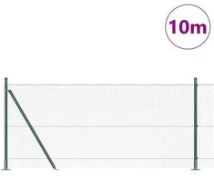 Suvirinta vielos tvora su betono baze 10 x 1 m Žalia Tinklelis