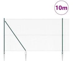 Suvirintas vielinis tvoras su smailiais galais 10 x 1,5 m Žalia