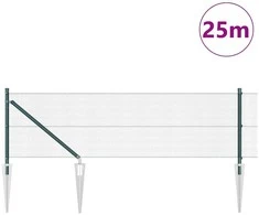 Suvirintas vielinis tvoras su smailiais galais 25 x 0,4 m Žalia
