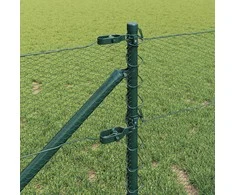 Hexagonal Fence with Post 25 x 0,8 m PVC dengtas plienas Žalia