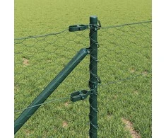 Hexagonal Fence with Post 25 x 0,8 m PVC dengtas plienas Žalia