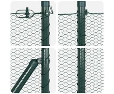 Hexagonal Fence with Post 25 x 1 m PVC dengtas plienas
