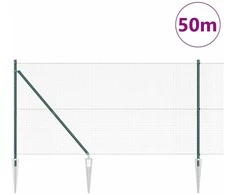 Suvirintas vielinis tvoras su smailiais galais 50 x 1 m Žalia