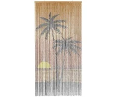Chomik Vabzdžių durų užuolaidos, palmės spaudinys, 90x220cm, bambukas