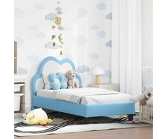 Lova Vaikiška Lovo Rėmas su Galvūgaliu Mėlyna 70 x 140 cm PU