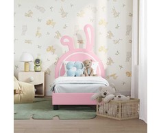 Lova Vaikiška Lovo Rėmas su Galvūgaliu Rožinė 70 x 140 cm PU