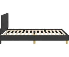 Lova Vaikiška lovos konstrukcija su galvūgaliu Juoda 90 x 190 cm