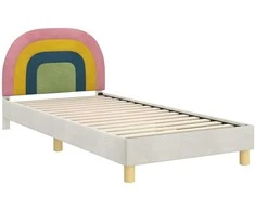 Lova Vaikiška lovos konstrukcija su galvūgaliu Kreminė 80 x 200 cm