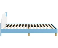 Lova Vaikiška lovos konstrukcija su galvūgaliu Mėlyna 90 x 200 cm PU