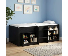 Vaikų Aukštas Lova 2 pcs Juodojo ąžuolo 193 x 96,1 x 68,5 cm