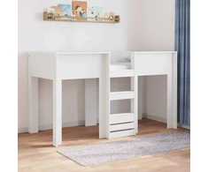 Vaikų dvigulė lova Balta 75 x 190 cm Apdirbta mediena