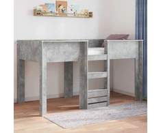 Vaikų dvigulė lova Betono pilka 80 x 200 cm Apdirbta mediena