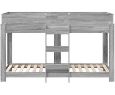 Vaikų dvigulė lova Pilkas Sonoma 75 x 190 cm Apdirbta mediena