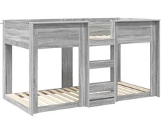 Vaikų dvigulė lova Pilkas Sonoma 75 x 190 cm Apdirbta mediena