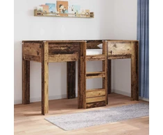 Vaikų dvigulė lova Senas medis 75 x 190 cm Apdirbta mediena