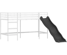 Lova Vaikų Lofto Lovos Rėmas Balta ir rožinė 75 x 190 cm Metalas