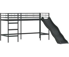 Lova Vaikų Lofto Lovos Rėmas Juoda ir mėlyna 75 x 190 cm Metalas