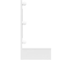 Veidrodinė spintelė su LED apšvietimu, balta, 90x31,5x62cm