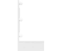 Veidrodinė spintelė su LED, balta, 90x31,5x62cm, blizgi