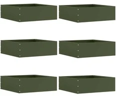Vejo kraštas 6 pcs Alyvuogių žalia 40 x 40 x 13 cm Plienas