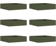 Vejo kraštas 6 pcs Alyvuogių žalia 50 x 50 x 13 cm Plienas