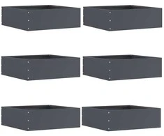Vejo kraštas 6 pcs Antracitas 40 x 40 x 13 cm Plienas