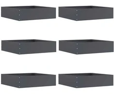 Vejo kraštas 6 pcs Antracitas 50 x 50 x 13 cm Plienas