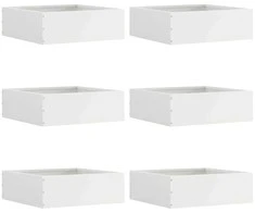 Vejo kraštas 6 pcs Balta 40 x 40 x 13 cm Plienas