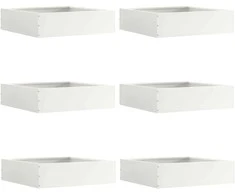 Vejo kraštas 6 pcs Balta 50 x 50 x 13 cm Plienas
