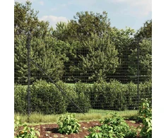 Vielinė tinklinė tvora su flanšais, antracito spalvos, 1,6x25 m