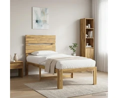 Viengulė lova su galvūgaliu ROSTOCK Balta 75 x 190 cm