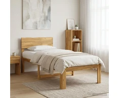 Viengulė lova su galvūgaliu ROSTOCK Balta 90 x 190 cm