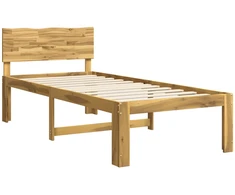 Viengulė lova su galvūgaliu ROSTOCK Balta 90 x 200 cm