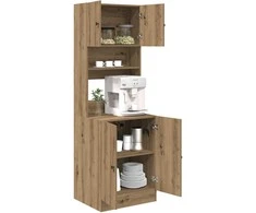 Virtuvės bufetai 2 pcs Amatininkų ąžuolas 60 x 50 x 180 cm