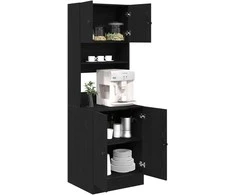 Virtuvės bufetai 2 pcs Juodas ąžuolas 60 x 50 x 180 cm